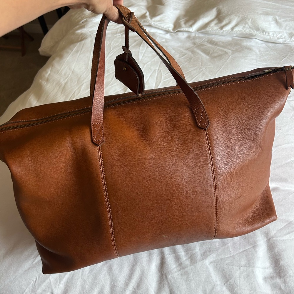 Madewell Cognac Leather Duffel